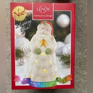 Seasons Sparkle lit Santa figurine